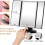 72 LED Tri-Wing Lighted Makeup Mirror, 2x/3x Magnification 2