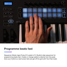 Novation FLkey 61 MIDI Keyboard Controller — Seamless FL Studio Integration with Chord Mode and Scale Mode. All the software you need for Music Prod