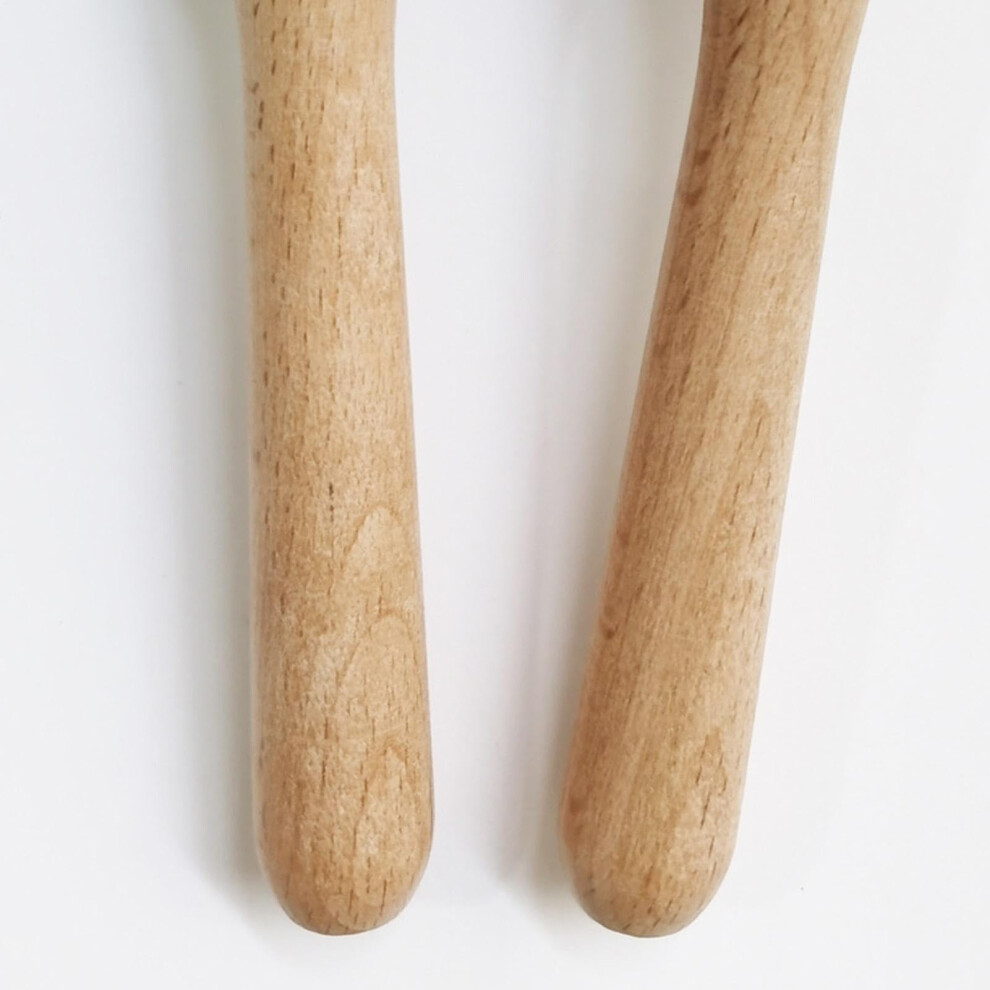 Large Rumba Shakers - Wooden Mexican Maracas Set, Adult Party Favor Pe