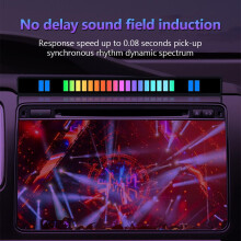 London Express RGB Voice-Activated Portable Rhythm Light, Rechargeable Sound Control Disco Light, Creative Music Level Indicator for Party Decoration