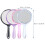Double-Side Handle Mirror 4Pcs Transparent Blue for Home Travel School 2