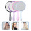 Double-Side Handle Mirror 4Pcs Transparent Blue for Home Travel School 4