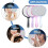 Double-Side Handle Mirror 4Pcs Transparent Blue for Home Travel School 5