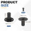 sourcing map 2 Pcs Speaker Stand Top Hat, 4.17"x3.15" Metal Speaker Mo 2