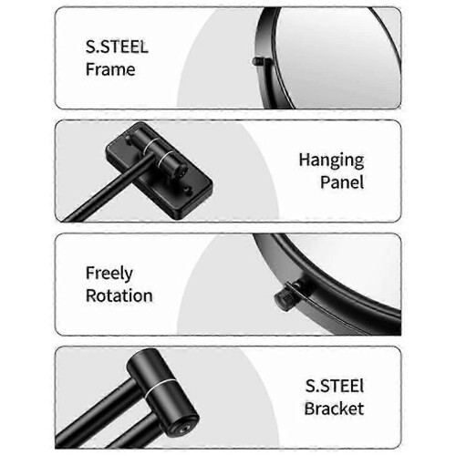 2026 Versatile Wall Mounted Makeup Mirror, Clear Wide Angle, 360 Swivel Arm, Easy Install 2