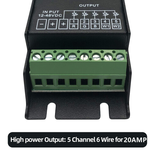 5 Channel DMX Decoder with RDM Digital Display,DMX512 Dimmer Driver PW 1