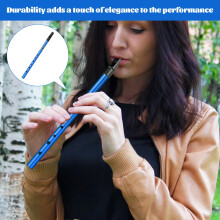 Alloy Tin Whistle D Major, Dark Blue Penny Whistles,Six Hole, Easy to
