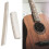 4PCS Acoustic Guitar Bridge Saddle Nut Replacement White Guitar Bone Bridge 6