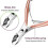 Rose Gold Cuticle Trimmer with Pusher & Cutter, Durable Manicure Pedicure Tool 2
