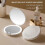 White Portable Foldable LED Makeup Mirror, 3 Color Lights, Rechargeable Travel Vanity 5