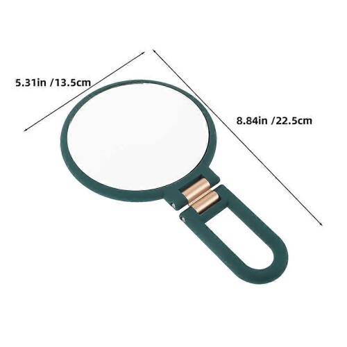 Double Sided Handheld Makeup Mirror 2Pcs, 15X Magnification 1