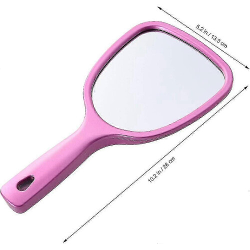 Handheld Double-Sided Round Makeup Mirror with Handle 1