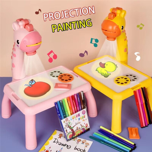 Electric Deer Projection Drawing Board Multi-Functional Writing Board Learning Drawing Can Erase Coloring Toys 2