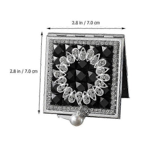 Carry Small Square Double-Sided Cosmetic Mirror for Women, 1 Piece 1