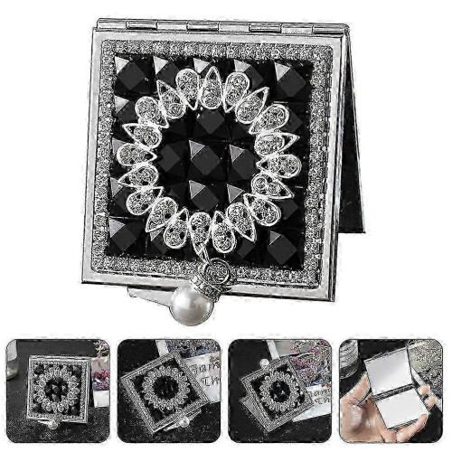 Carry Small Square Double-Sided Cosmetic Mirror for Women, 1 Piece 2