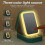 Green Mini Travel LED Makeup Mirror Case with 3 Adjustable Color Light Settings, Cosmetic Train Case 4