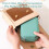 Green Mini Travel LED Makeup Mirror Case with 3 Adjustable Color Light Settings, Cosmetic Train Case 5