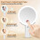 White 30X/1X Double Sided Lighted Travel Makeup Mirror with 3 Color Lighting 2