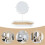 White ABS Glass Multifunctional Decorative Cosmetics Makeup Mirror 3