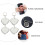 4Pcs Mini Heart Mirror Keyring Folding Metal Keychain Pendant 4