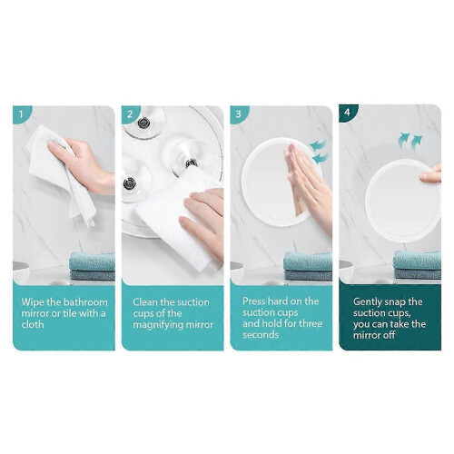 10X Magnifying Mirror with LED Light, Compact Magnified Mirror 1