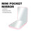Pink LED Compact Travel Makeup Mirror, 2-Sided Folding Handheld Lighted Mirror 3