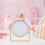 Miroir de maquillage pivotant rond pour coiffeuse ou bureau 3