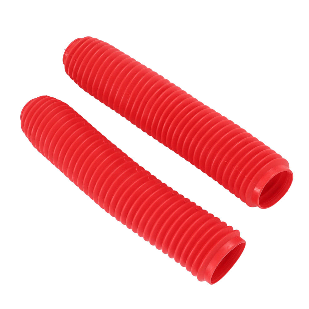 Front Fork Dust Covers Pair Red 7293282100053