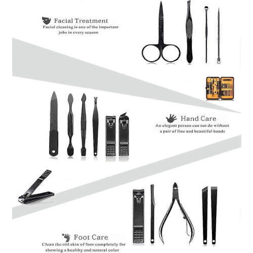 Kit manicure professionale da 15 pezzi per donna, con tagliaunghie e taglia cuticole. 2