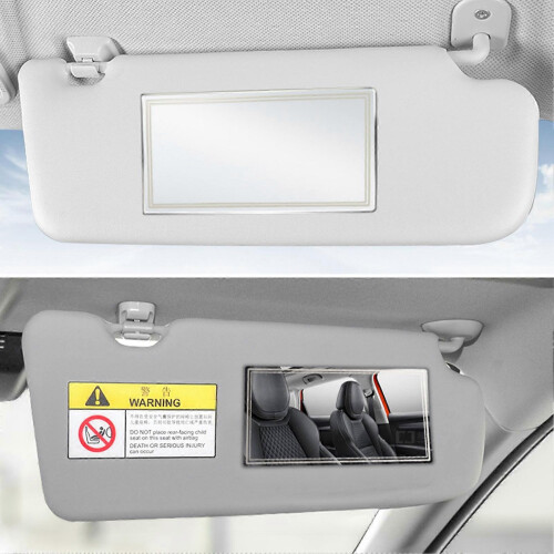 LCar Stainless Steel Clip Mini Sun Visor Makeup Mirror 2