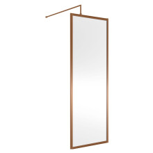 Balterley Framed Wetroom Screen, 700mm, Brushed Bronze