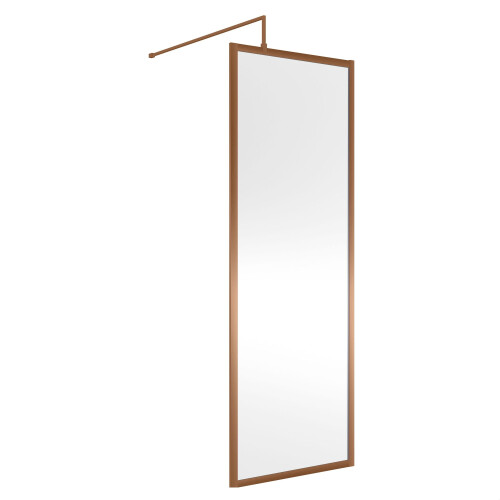 Balterley Balterley Framed Wetroom Screen, 700mm, Brushed Bronze