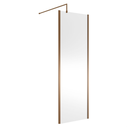 Balterley Balterley Framed Wetroom Screen, 700mm, Brushed Bronze