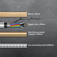 2-in-1 Laser-Entfernungsmesser für Wände, Metall, Holz, Ständerwerk, Stromkabel - 120 M Laser-Messdistanzmesser