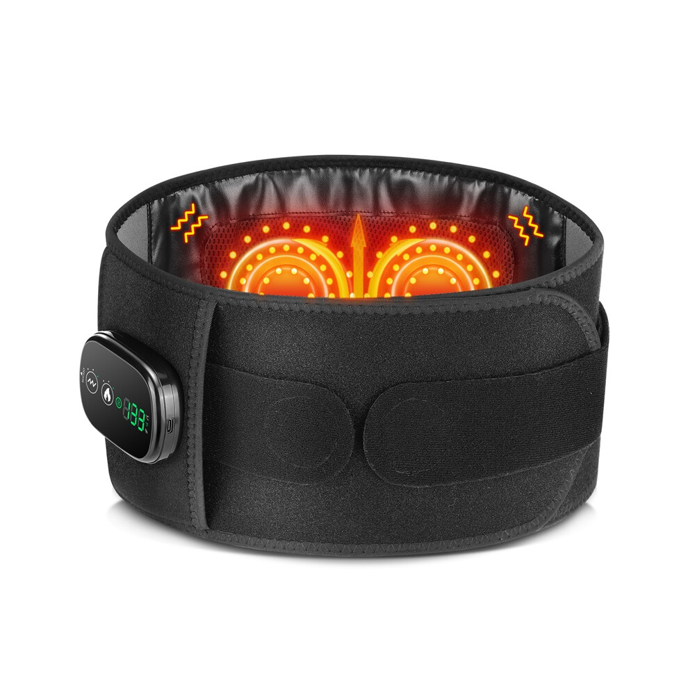 Stoyotu Heating Waist Support Belt Vibration Massage Waist Brace With 5 Levels Adjustable Heated Back Belt Abdomen Warmer Lumbar Support