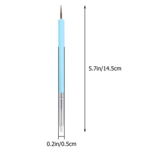 Set da 5 pezzi blu con penna per puntini e pennello in silicone per nail art 1