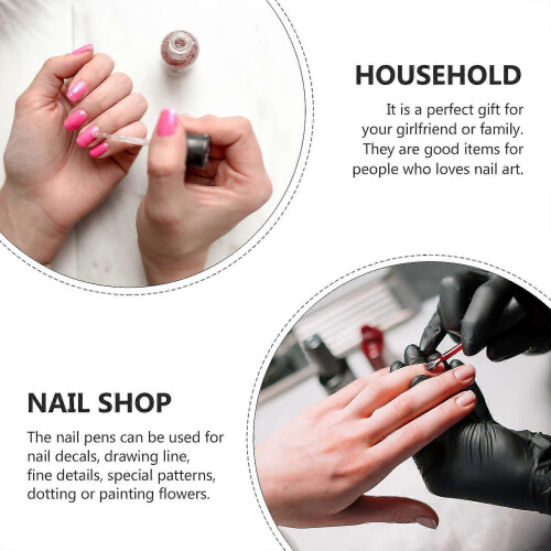 Set da 5 pezzi blu con penna per puntini e pennello in silicone per nail art 2