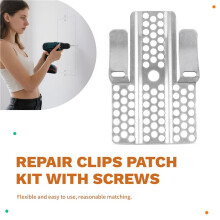 Drywall Repair Clips,Easy Install,Professional Hole Repair Patch Kit for Wall and Sheetrock, Strong Metal Backing Clips