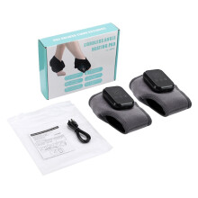 (Grey1 Pair) Foot Ankle Heatting Massage Belt Hot Compresses Vibration Massager Wireless Foot and Ankle Joint Hot Compress Protection Brace