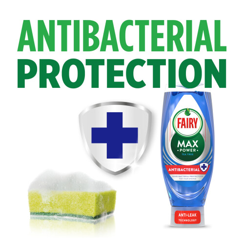 Fairy Fairy Max Power Washing Up Liquid Antibacterial 730ml, Easy & 1