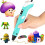 (Blue UK)3d Printing Drawing Graffiti Art Pen Creative Toy Gift Imagination Development 2