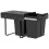 Homcom HOMCOM Kitchen Cupboard Bin with 40L Dual Compartment, Pull Out Bin, Black 9