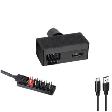 Lüfterdrehzahlregler 4-Pin PWM-Lüfterregler Typ-C Stromversorgung DIY-Wasserkühlungskühler Hochleistungs-Lüfterregler mit Lüfter-Hub