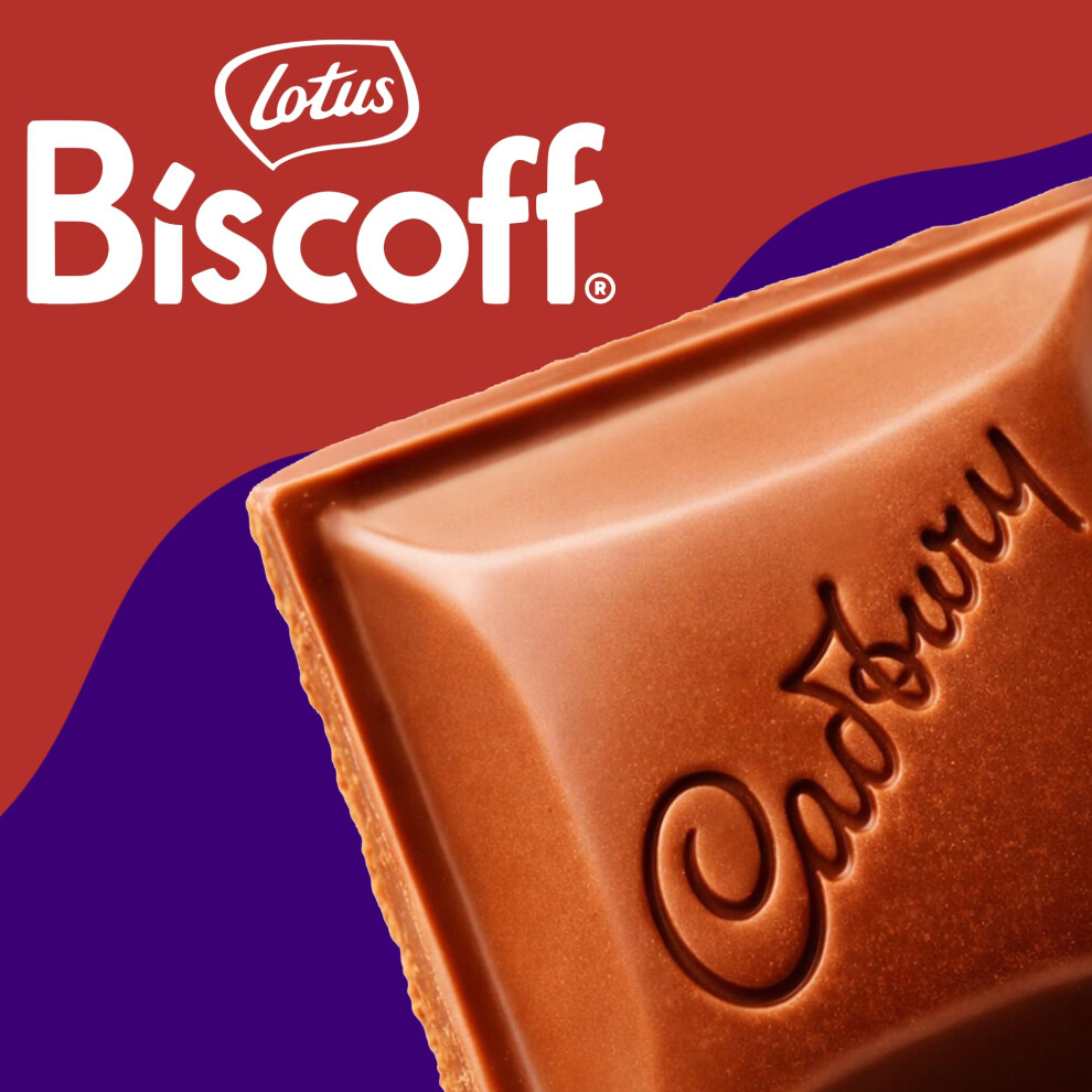 Cadbury & More Lotus Biscoff Chocolate Bar, Milk Chocolate With Crunchy Biscoff Pieces 195 G (Pack Of 1)