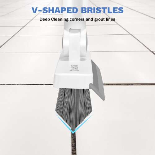 SetSail Grout Cleaner Brush with Long Handle, V-Shaped Floor Scrub Brush 2