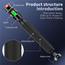 Visueller Fehlerfinder 30KM - Wiederaufladbares VFL Glasfaser-Testkit, Weiblicher Adapter, Glasfaserlichter für Netzwerkkabel