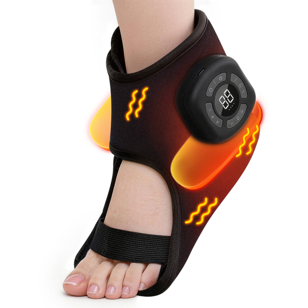 Stoyotu Heating Ankle Massager 3 Levels Air Compression Heated Vibration Foot Massage Ankle Guard Band Support Belt