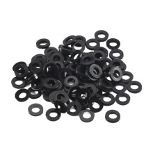 M3 x 6mm x 1mm rondelles isolantes plates en nylon, joints, espaceurs, noir, 200PCS