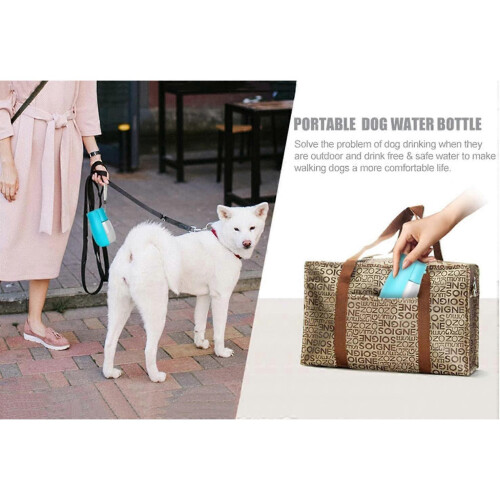 Portable Pet Travel Bowl Foldable Dispenser - Blue 2