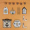 9-pc bee farm-house tiered tray décor set, rustic 2